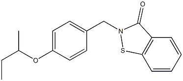 2-[4-(1-Methylpropoxy)benzyl]-1,2-benzisothiazol-3(2H)-one 구조식 이미지