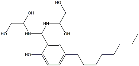 2-[Bis[(1,2-dihydroxyethyl)amino]methyl]-4-octylphenol Structure