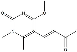 5-(3-Oxo-1-butenyl)-4-methoxy-1,6-dimethylpyrimidin-2(1H)-one Structure