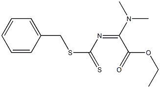 N-[Ethoxycarbonyl(dimethylamino)methylene]dithiocarbamic acid benzyl ester Structure