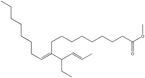 (10E)-10-[(E)-1-Ethyl-2-butenyl]-10-octadecenoic acid methyl ester Structure