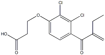 3-[2,3-Dichloro-4-(2-methylene-1-oxobutyl)phenoxy]propionic acid Structure