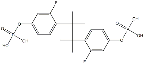 4,4'-(1,1,2,2-Tetramethyl-1,2-ethanediyl)bis(3-fluorophenol phosphate) Structure