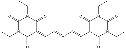 5-[5-[(1,3-Diethylhexahydro-2,4,6-trioxopyrimidin)-5-yl]-2,4-pentadienylidene]-1,3-diethyl-2,4,6(1H,3H,5H)-pyrimidinetrione 구조식 이미지