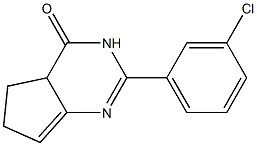 2-(3-Chlorophenyl)-5,6-dihydro-3H-cyclopentapyrimidin-4(4aH)-one 구조식 이미지