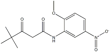 N-(2-Methoxy-5-nitrophenyl)-4,4-dimethyl-3-oxovaleramide Structure