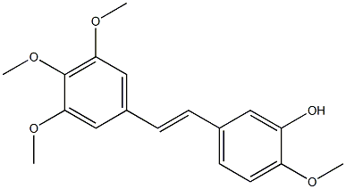 2-Methoxy-5-[(E)-2-(3,4,5-trimethoxyphenyl)vinyl]phenol 구조식 이미지