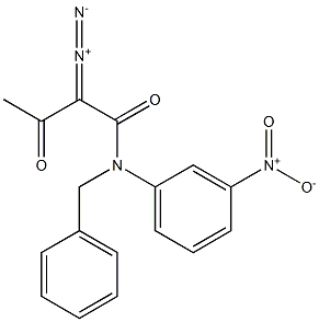 N-Benzyl-N-(3-nitrophenyl)-3-oxo-2-diazobutyramide 구조식 이미지