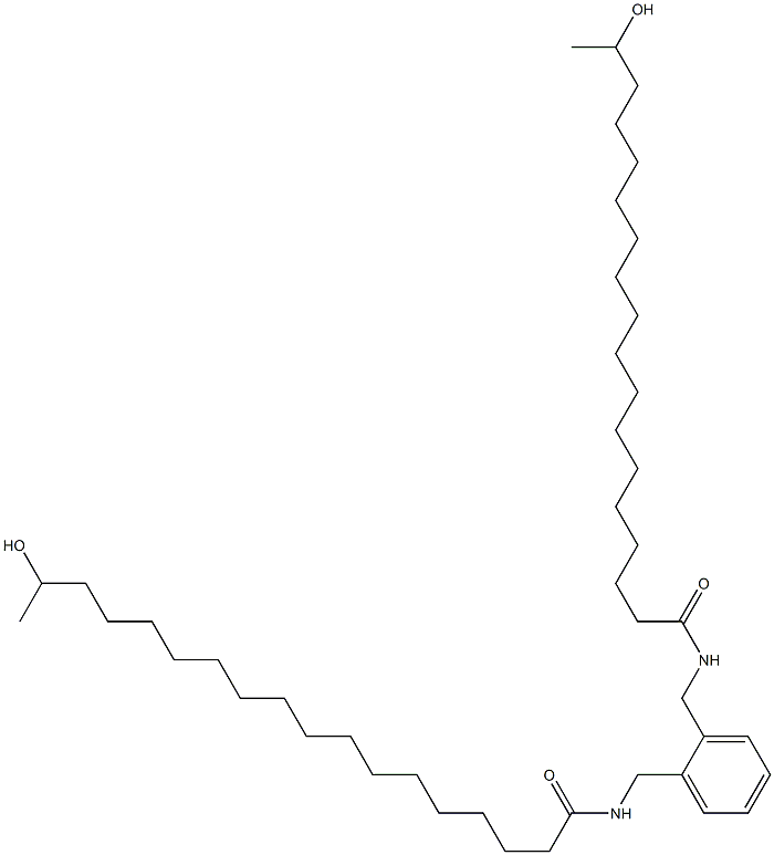 N,N'-(1,2-Phenylenebismethylene)bis(17-hydroxystearamide) 구조식 이미지