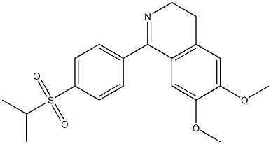 3,4-Dihydro-6,7-dimethoxy-1-[p-(isopropylsulfonyl)phenyl]isoquinoline Structure