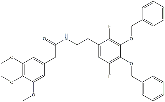 N-[2-[2,5-Difluoro-3,4-bis(benzyloxy)phenyl]ethyl]-2-(3,4,5-trimethoxyphenyl)acetamide 구조식 이미지