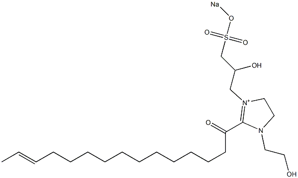 1-(2-Hydroxyethyl)-3-[2-hydroxy-3-(sodiooxysulfonyl)propyl]-2-(13-pentadecenoyl)-2-imidazoline-3-ium Structure