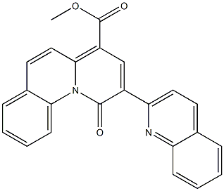 1-Oxo-2-(quinolin-2-yl)-1H-benzo[c]quinolizine-4-carboxylic acid methyl ester 구조식 이미지