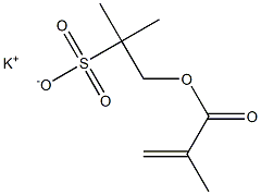 1-(Methacryloyloxymethyl)-1-methylethanesulfonic acid potassium salt 구조식 이미지