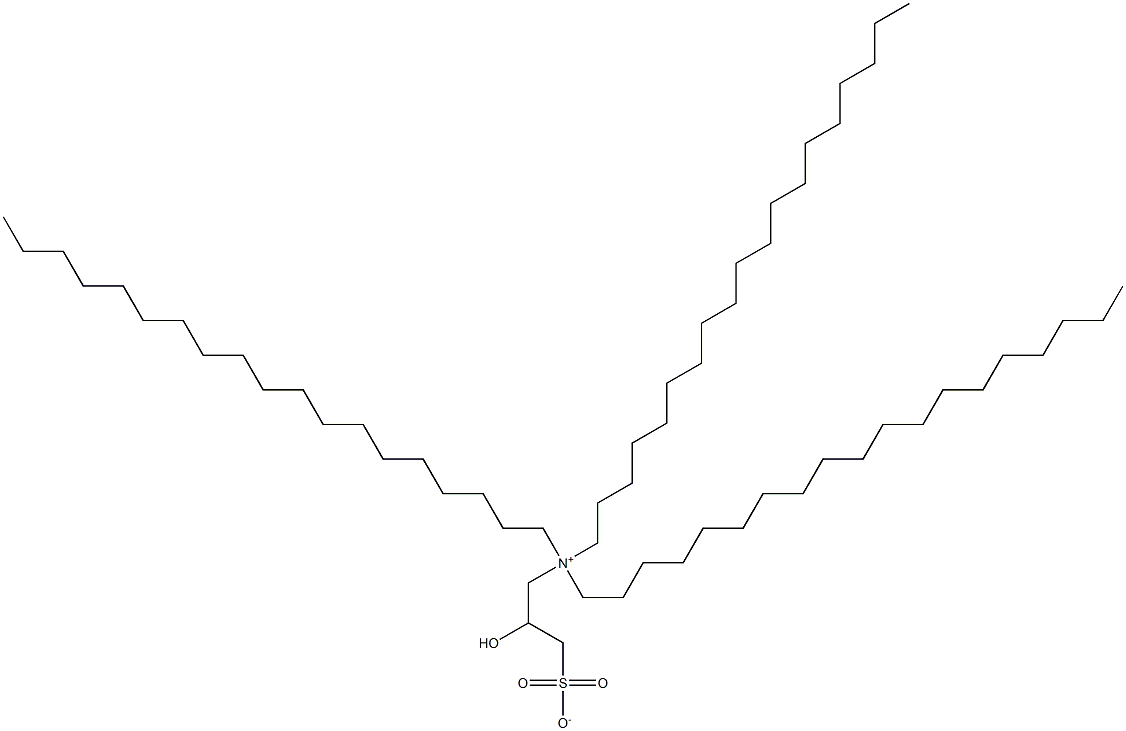 N,N-Dinonadecyl-N-(2-hydroxy-3-sulfonatopropyl)-1-nonadecanaminium 구조식 이미지
