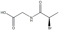 (+)-N-[(R)-2-Bromopropionyl]glycine Structure