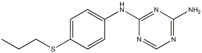 N-[4-(Propylthio)phenyl]-1,3,5-triazine-2,4-diamine 구조식 이미지