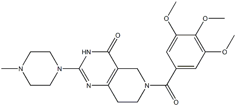 2-(4-Methylpiperazino)-6-(3,4,5-trimethoxybenzoyl)-5,6,7,8-tetrahydropyrido[4,3-d]pyrimidin-4(3H)-one Structure