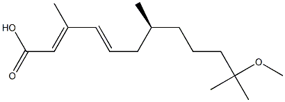 (2E,4E,7S)-11-Methoxy-3,7,11-trimethyl-2,4-dodecadienoic acid Structure