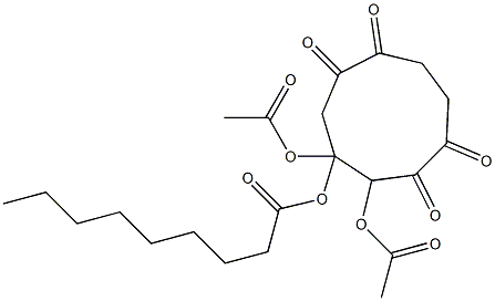 2,3-Bis(acetyloxy)-3-nonanoyloxy-1,5-dioxa-6,9-dioxocyclononane Structure