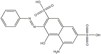 5-Amino-4-hydroxy-3-(phenylazo)naphthalene-2,7-disulfonic acid 구조식 이미지