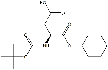 N-(tert-Butoxycarbonyl)aspartic acid 4-cyclohexyl ester 구조식 이미지