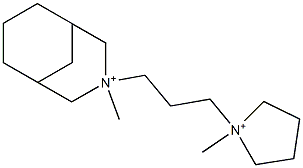 3-Methyl-3-[3-[(1-methylpyrrolidinium)-1-yl]propyl]-3-azoniabicyclo[3.3.1]nonane Structure