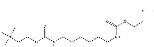 2,2'-[Hexamethylenebis(iminocarbonyloxy)]bis(N,N,N-trimethylethanaminium) 구조식 이미지