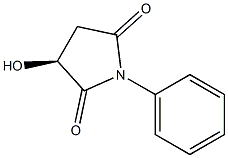 (2S)-2-Hydroxy-N-phenylsuccinimide 구조식 이미지