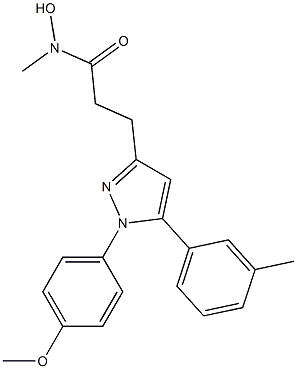 3-[1-(4-Methoxyphenyl)-5-(3-methylphenyl)-1H-pyrazol-3-yl]-N-hydroxy-N-methylpropanamide Structure