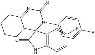 5'-Fluoro-3-(4-fluorophenyl)-1',2,2',4a,5,6,7,8-octahydrospiro[quinazoline-4(3H),3'-[3H]indole]-2,2'-dione 구조식 이미지