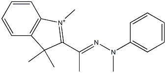 1,3,3-Trimethyl-2-[1-(2-methyl-2-phenylhydrazono)ethyl]-3H-indolium Structure