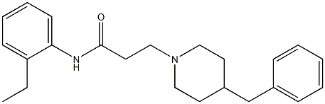 4-Benzyl-N-(2-ethylphenyl)piperidine-1-propanamide Structure