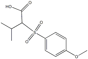 2-(4-Methoxyphenylsulfonyl)-3-methylbutanoic acid 구조식 이미지