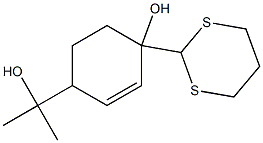 4-(1-Hydroxy-1-methylethyl)-1-(1,3-dithian-2-yl)-2-cyclohexen-1-ol 구조식 이미지