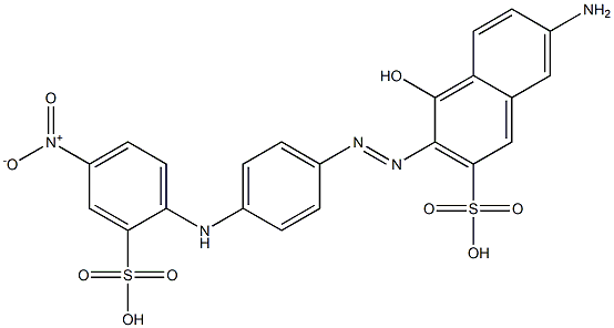 7-Amino-4-hydroxy-3-[[4-[(4-nitro-2-sulfophenyl)amino]phenyl]azo]-2-naphthalenesulfonic acid Structure