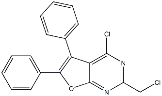 4-Chloro-2-chloromethyl-5,6-diphenylfuro[2,3-d]pyrimidine 구조식 이미지