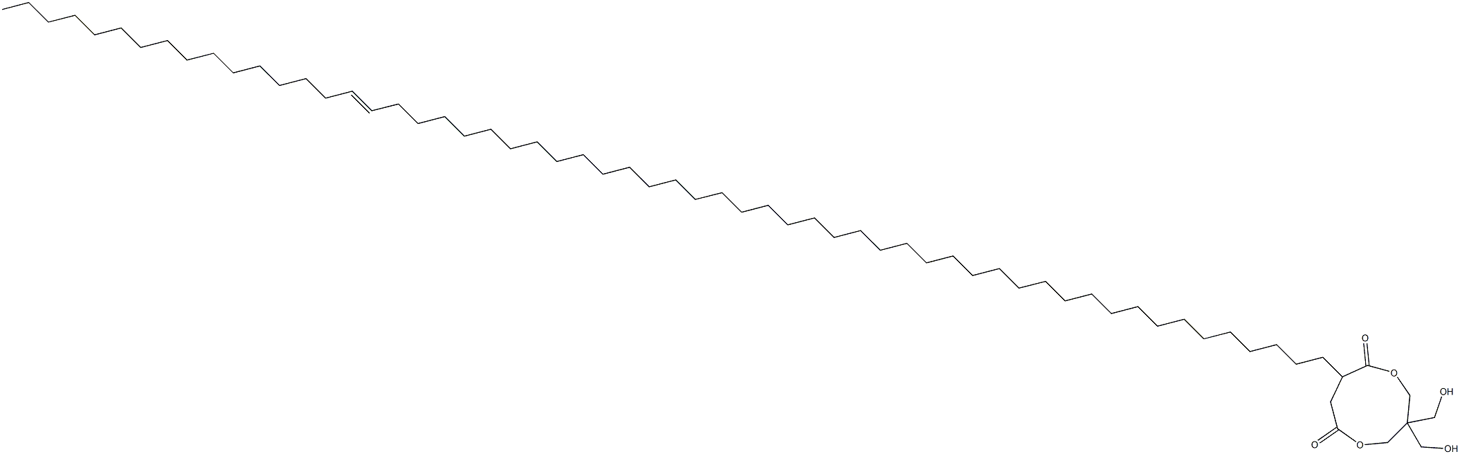 3,3-Bis(hydroxymethyl)-8-(42-octapentacontenyl)-1,5-dioxacyclononane-6,9-dione Structure