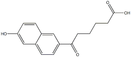 6-Oxo-6-[6-hydroxy-2-naphtyl]hexanoic acid 구조식 이미지