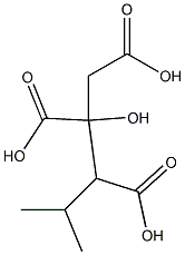 2-Hydroxy-1,2,3-propanetricarboxylic acid dihydrogen 1-isopropyl ester Structure