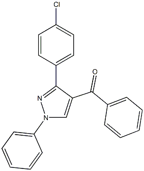 1-Phenyl-3-(4-chlorophenyl)-4-benzoyl-1H-pyrazole 구조식 이미지