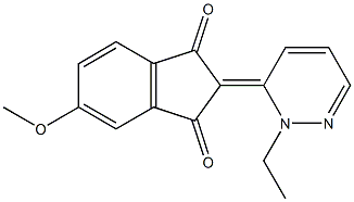 5-Methoxy-2-[2-ethyl-pyridazin-3(2H)-ylidene]indane-1,3-dione Structure