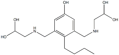 3,5-Bis[[(2,2-dihydroxyethyl)amino]methyl]-4-butylphenol 구조식 이미지