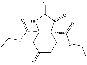 (3aR,7aR)-Hexahydro-2,3,6-trioxo-1H-indole-3a,7a-dicarboxylic acid diethyl ester Structure