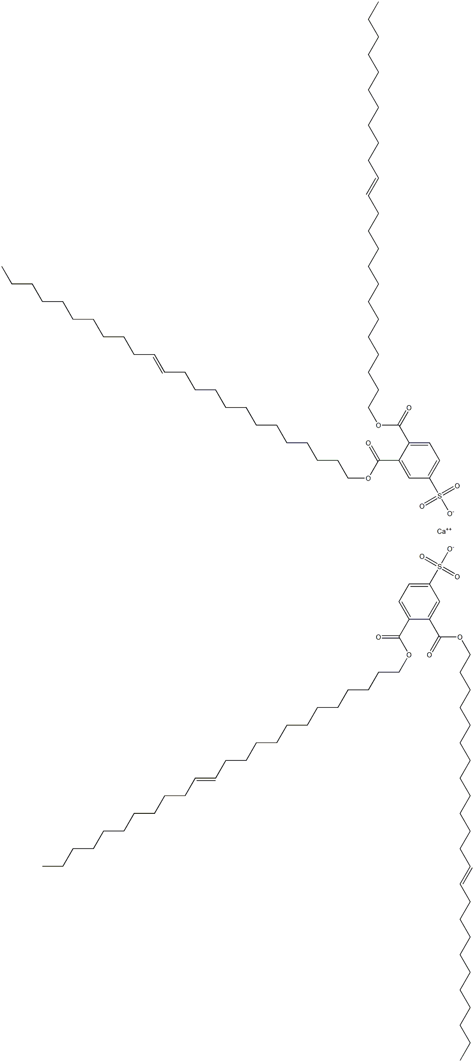 Bis[3,4-di(13-tetracosenyloxycarbonyl)benzenesulfonic acid]calcium salt 구조식 이미지