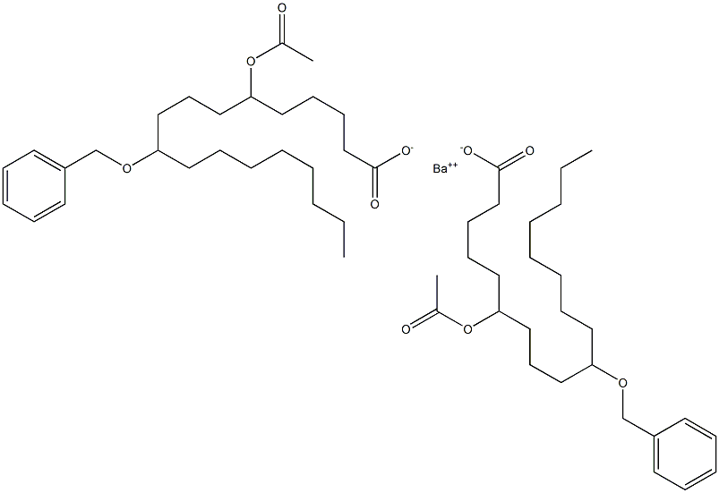 Bis(10-benzyloxy-6-acetyloxystearic acid)barium salt 구조식 이미지