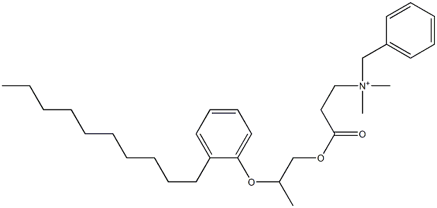 N,N-Dimethyl-N-benzyl-N-[2-[[2-(2-decylphenyloxy)propyl]oxycarbonyl]ethyl]aminium 구조식 이미지