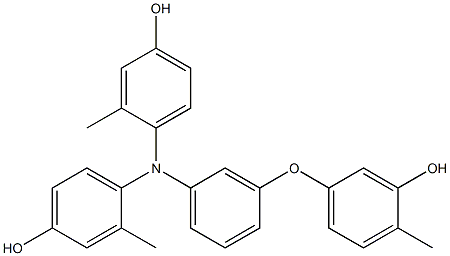 N,N-Bis(4-hydroxy-2-methylphenyl)-3-(3-hydroxy-4-methylphenoxy)benzenamine 구조식 이미지