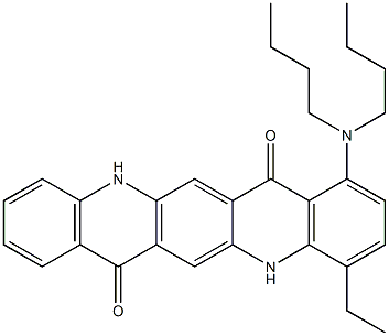 1-(Dibutylamino)-4-ethyl-5,12-dihydroquino[2,3-b]acridine-7,14-dione Structure