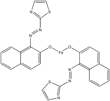 Bis[[1-(2-thiazolylazo)-2-naphtyl]oxy]iron(II) 구조식 이미지